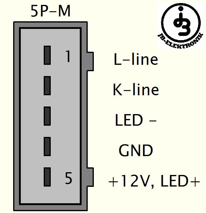 5pin diagnosticky konektor Skoda Favorit