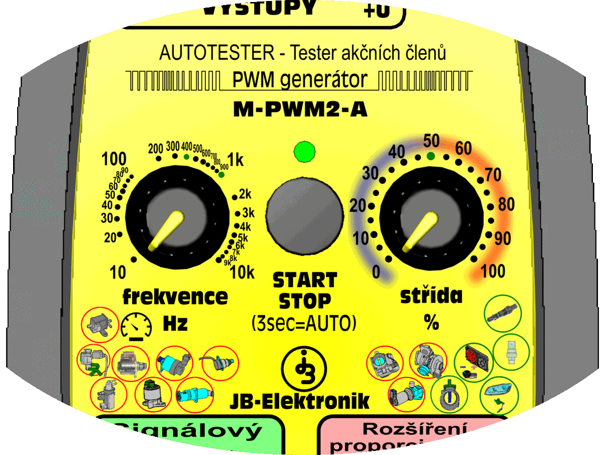 Tester M-PWM2 - blikací kód verze SW