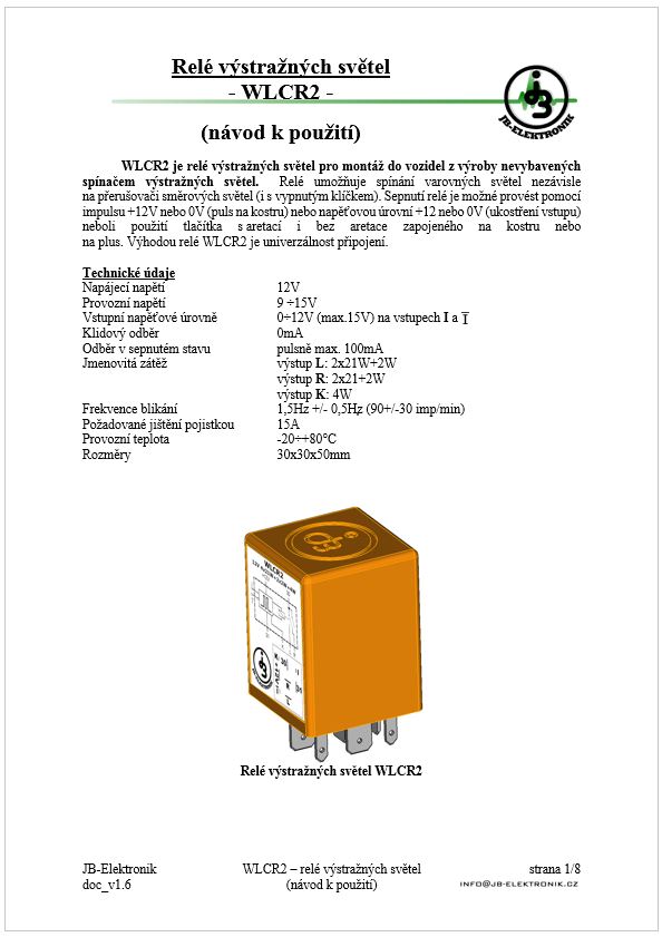 WLCR2-rel vstranch svtel Hazzar Warning Lights Relay